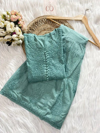 Handcrafted Eid special Mul co ord set - chikankariofficial