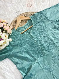 Handcrafted Eid special Mul co ord set - chikankariofficial