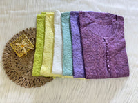 HandCrafted Heavy Work Dobby Cotton Kurti - chikankariofficial