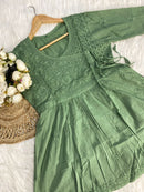 Handcrafted Mul Fancy dori Short Top - chikankariofficial