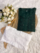 Handcrafted Rayon Muqaish Dyed Chikankari Kurtis - chikankariofficial