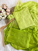 Handcrafted Soft Rayon 3pc Ombre Set ( Summer Special ) - chikankariofficial