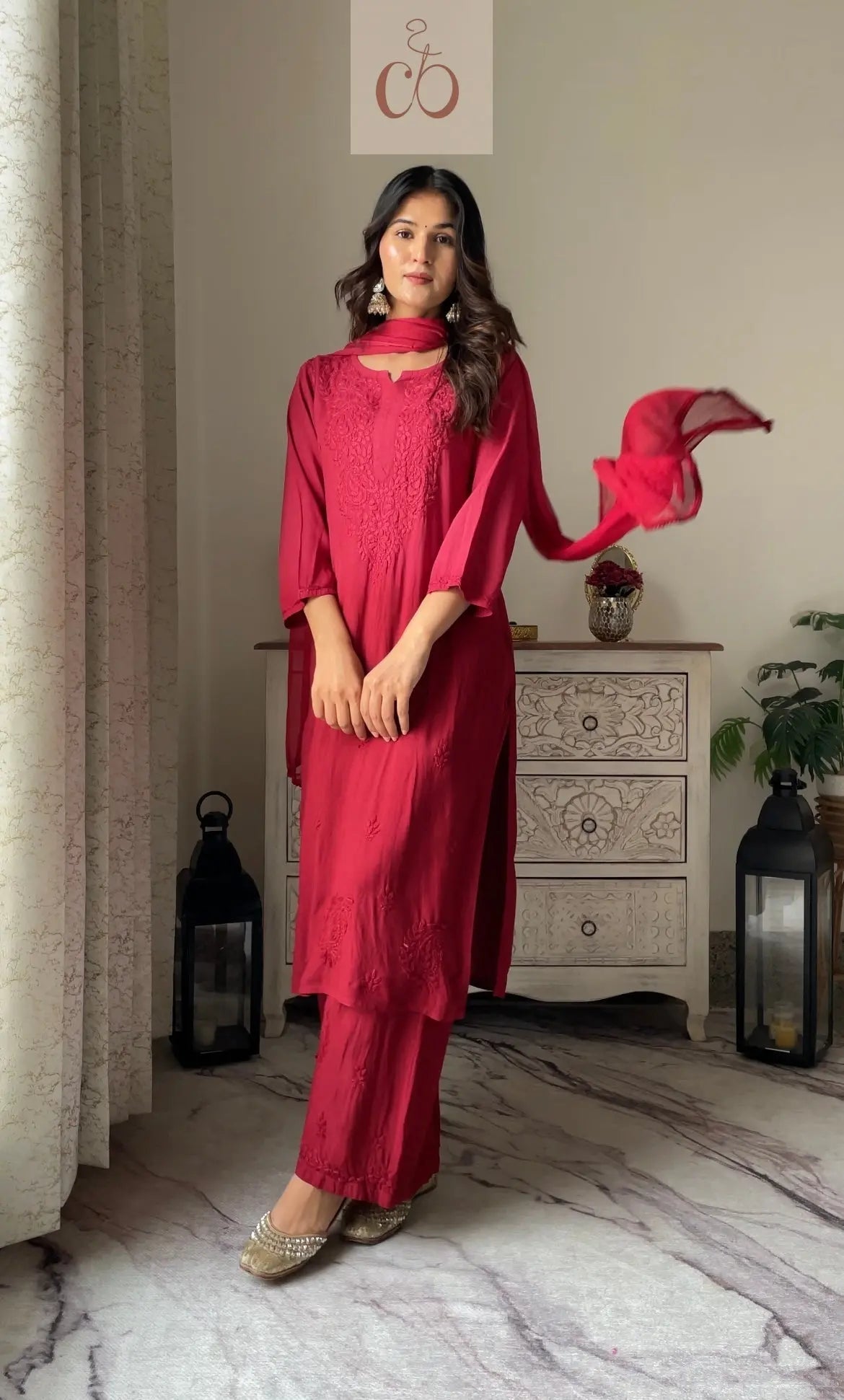 Handcrafted Soft Rayon 3pc Ombre Set ( Summer Special ) - chikankariofficial