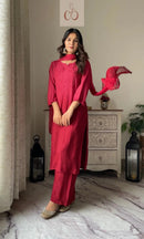 Handcrafted Soft Rayon 3pc Ombre Set ( Summer Special ) - chikankariofficial