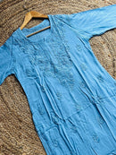 Handwork Modal Daman Chikankari Kurta - chikankariofficial