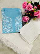 Handwork Pure Modal chikan kurti - chikankariofficial