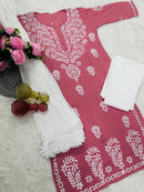 Handwork Pure Modal chikan kurti - chikankariofficial