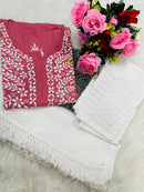 Handwork Pure Modal chikan kurti - chikankariofficial