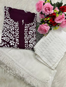 Handwork Pure Modal chikan kurti - chikankariofficial