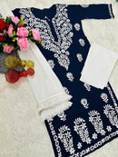 Handwork Pure Modal chikan kurti - chikankariofficial