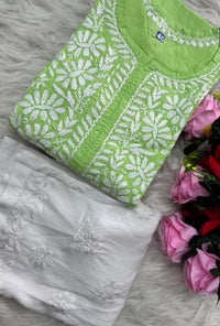 Handwork pure Modal Heavy work kurti - chikankariofficial