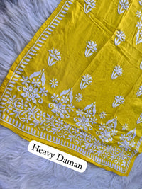 Handwork pure Modal Heavy work kurti - chikankariofficial