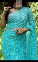 Handwork Tepchi Exclusive Saree From Lucknow With Blouse - chikankariofficial