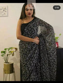 Handwork Tepchi Exclusive Saree From Lucknow With Blouse - chikankariofficial