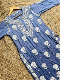 Handworked Muslin Boota luxurious Kurti - chikankariofficial