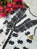 Heavy 3D Worked Good looking Combo in B&W - chikankariofficial