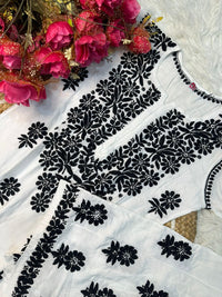 Heavy 3D Worked Good looking Combo in B&W - chikankariofficial