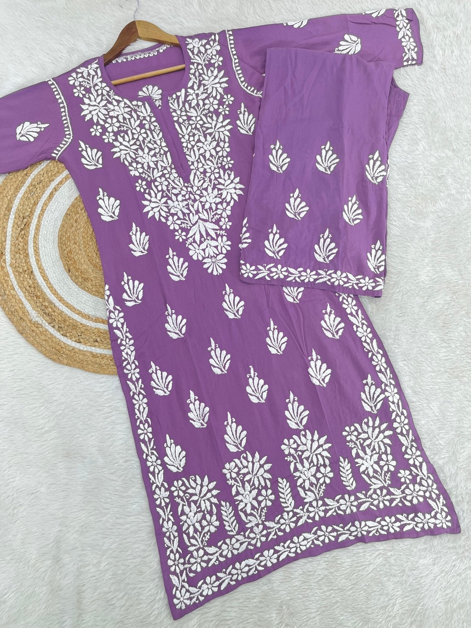 Heavy chikan Work Modal cotton Combo