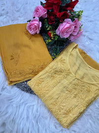 Heavy Chikankari Handwork Muslin Ombre combo - chikankariofficial