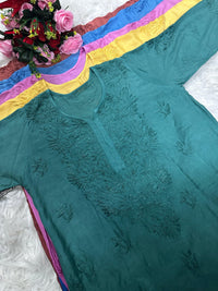 Heavy Chikankari Handwork Muslin Ombre combo - chikankariofficial