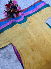 Heavy Chikankari Handwork Muslin Ombre combo - chikankariofficial