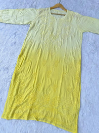 Heavy Daman Buta Dual Shade Modal Dyed kurtis - chikankariofficial