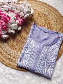 Heavy Daman Modal Cotton kurta - chikankariofficial