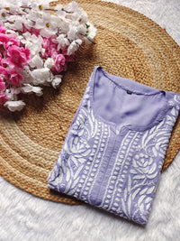 Heavy Daman Modal Cotton kurta - chikankariofficial