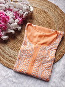 Heavy Daman Modal Cotton kurta - chikankariofficial