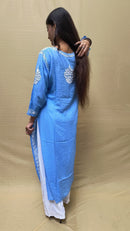 Heavy Daman Modal Cotton Kurti - chikankariofficial