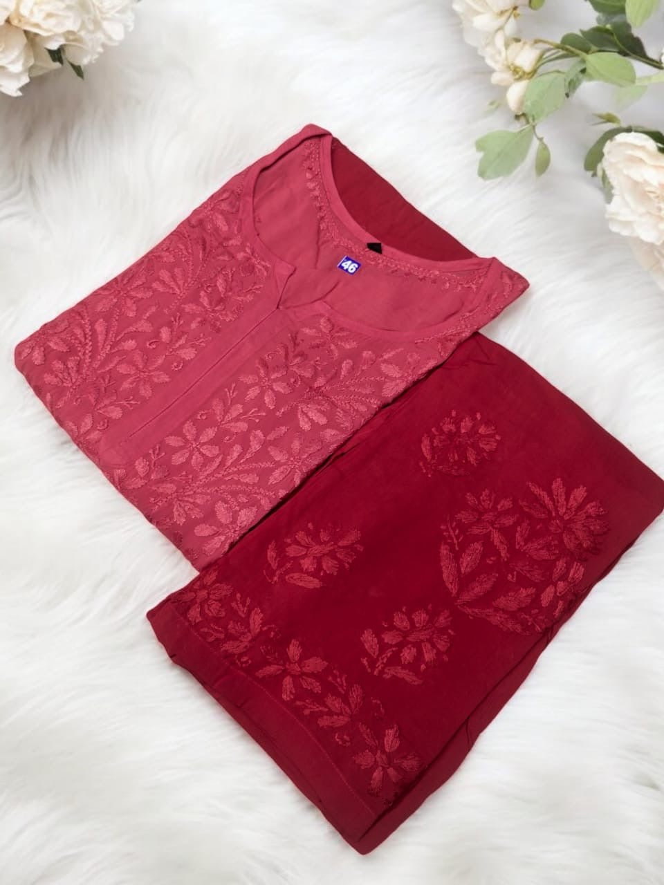 Heavy Ombre Dyed Modal Plazzo Combo - chikankariofficial