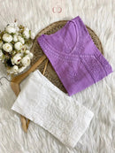 HEAVY PREMIUM HANDCRAFTED BUTTER SOFT CHANDERI KURTI - chikankariofficial