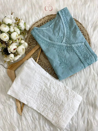 HEAVY PREMIUM HANDCRAFTED BUTTER SOFT CHANDERI KURTI - chikankariofficial