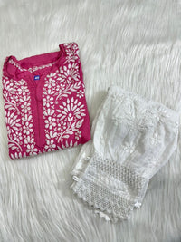 Heavy Rayon chikankari kurti - chikankariofficial