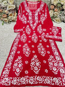 Heavy Work Big Buta Modal Plazo set - chikankariofficial