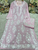 Heavy Work Big Buta Modal Plazo set - chikankariofficial