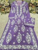 Heavy Work Big Buta Modal Plazo set - chikankariofficial