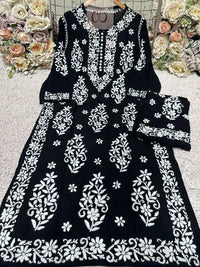 Heavy Work Big Buta Modal Plazo set - chikankariofficial