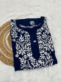 Heavy Work Rayon chikan Kurtis - chikankariofficial