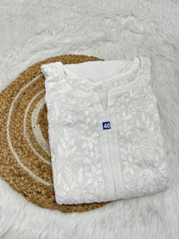 Heavy Work Rayon chikan Kurtis - chikankariofficial