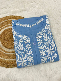 Heavy Work Rayon chikan Kurtis - chikankariofficial