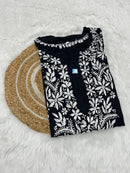 Heavy Work Rayon chikan Kurtis - chikankariofficial