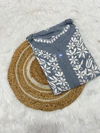 Heavy Work Rayon chikan Kurtis - chikankariofficial