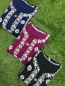 Heavy Work Silk Rayon Kurti Plazzo - chikankariofficial