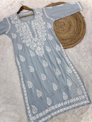 Heavy worked Modal cotton Kurtis - chikankariofficial