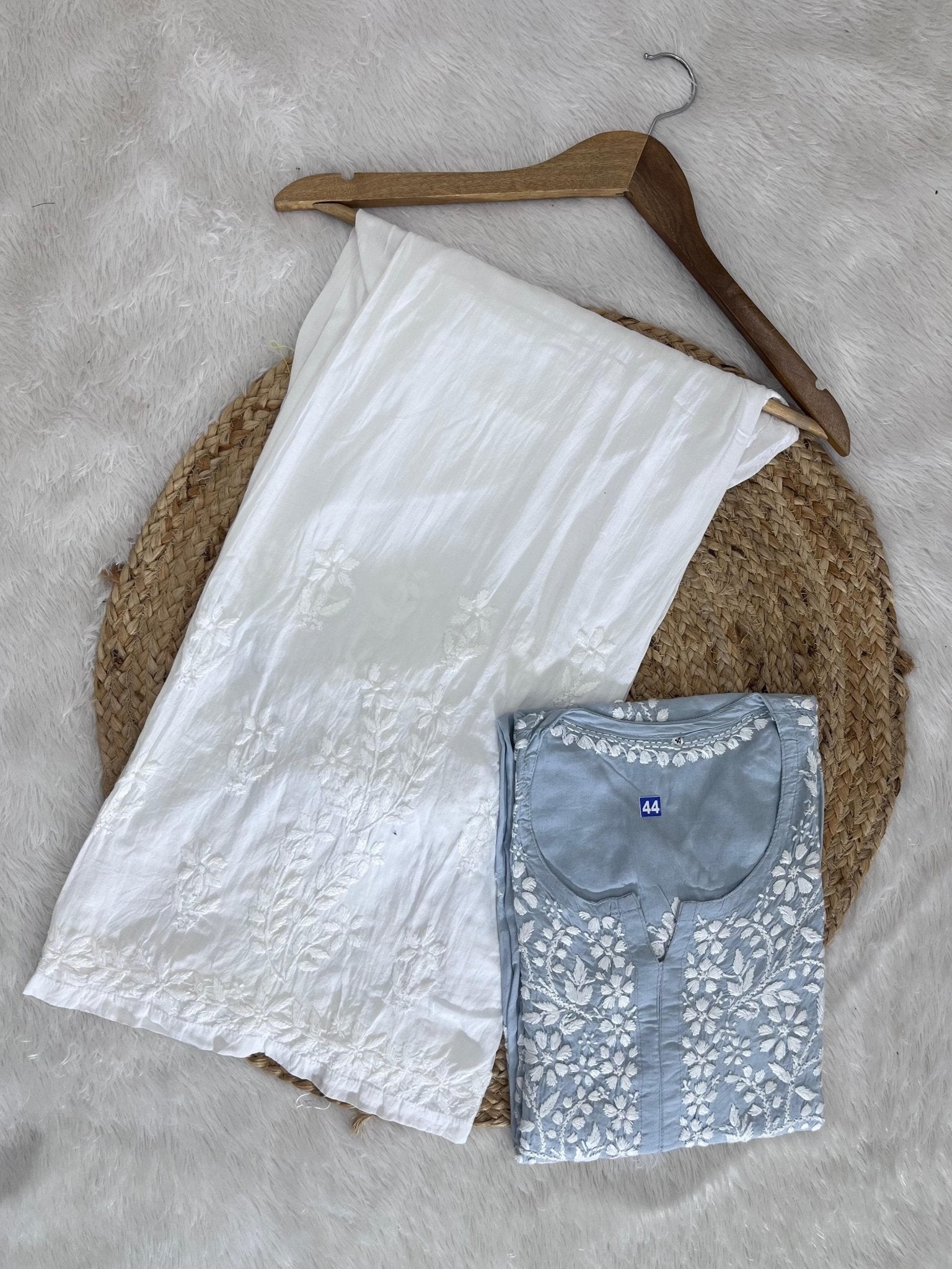 Heavy worked Modal cotton Kurtis - chikankariofficial