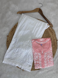 Heavy worked Modal cotton Kurtis - chikankariofficial