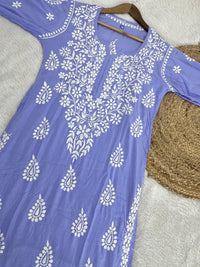 Heavy worked Modal cotton Kurtis - chikankariofficial