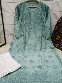 High quality muslin Kurta - chikankariofficial