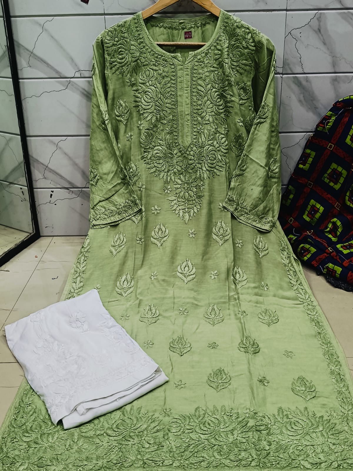 High quality muslin Kurta - chikankariofficial